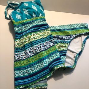 Land’s End Tankini NEW.  Top size 8, bottoms 10